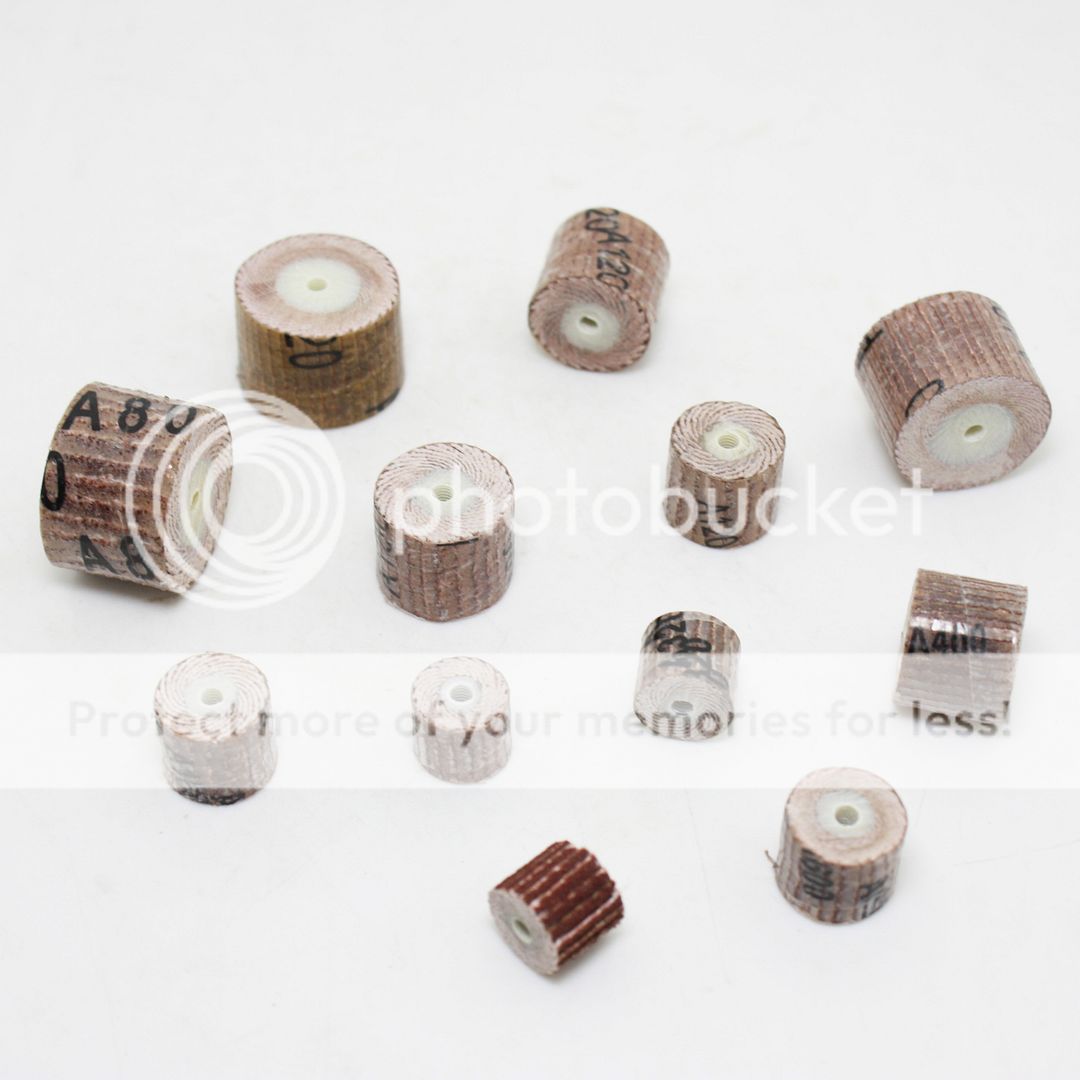 12PCS 80600 Grit Sanding Flap Wheel Sand Paper Rotary Grinder Drill